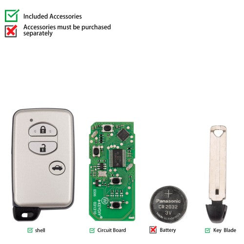 KEYDIY KD TDB03-3(Silver Gray) for Toyota Universal Smart Remote Key 3 Buttons With Silver Grey Key Shell 5pcs/lot