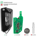 KEYDIY KD B34-3 Universal Flip Remote Key 3 Buttons for VW Type