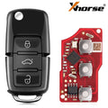 Xhorse XKB520EN 2nd Generation VW B5 Flip 3-Button Wire Remote Key with Wireless Programming Support, Universal Smart Key 5PCS/Pack