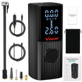 Car Tire Inflator Portable Air Compressor, 22 Cylinders 6000mAh Battery Air Pump Suitable for Cars, Bikes, Balls, Black