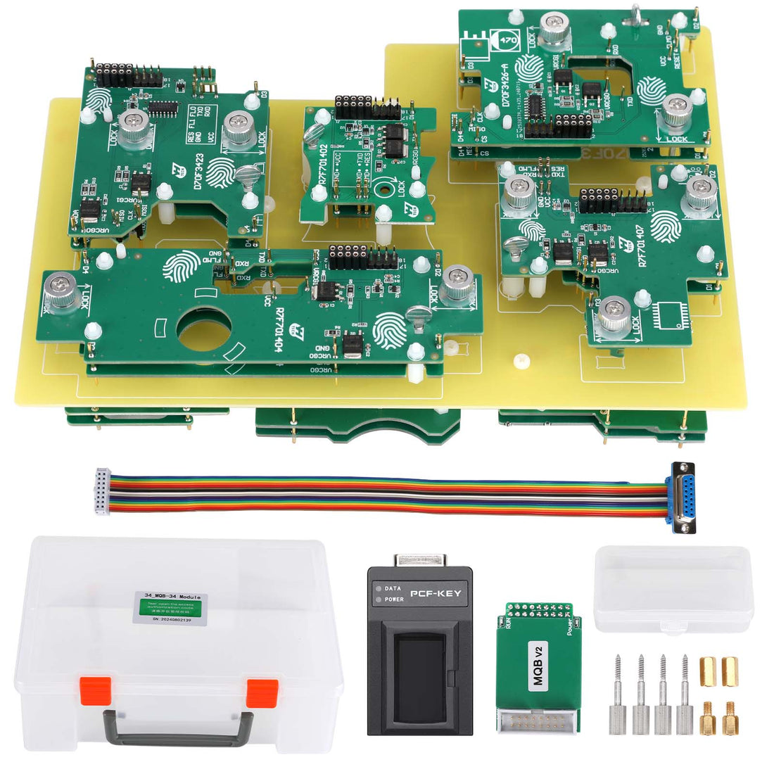 Paket VW MQB Yanhua ACDP-2 dengan Modul 33 dan 34, Termasuk Papan Antarmuka R7F701401/21-5D dan RH850 R7F701402-B serta Platform MQB-YH-OBD
