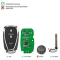 LONSDOR CL30-03 Remote Key 3 Buttons Supports ID46 ID49 ID4A 315MHz 433.92MHz for Chevrolet