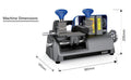 CGDI W1 Compact Manual Key Cutting Machine Blue Color with 4-Sided Rotating Clamp, Built-in LED, Grinding Wheel