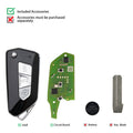 Xhorse XKGA82EN Electroplated Matte Buttons GAO8 Style Universal Wired Remote Key, 5pcs per lot