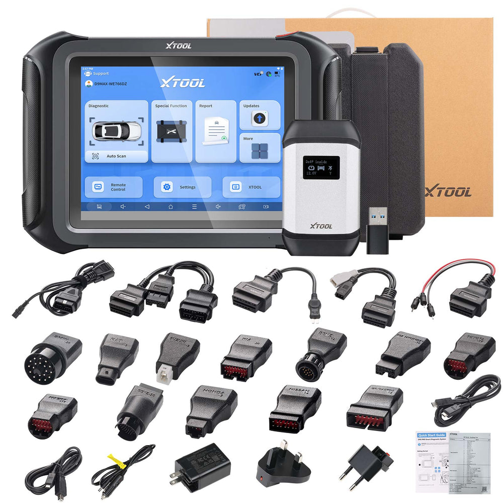 XTOOL D9 MAX OBD2 Scanner, Bidirectional Scan Tool with Topology Mapping, J2534 Reprogramming, 45+ Relearns, ECU Coding