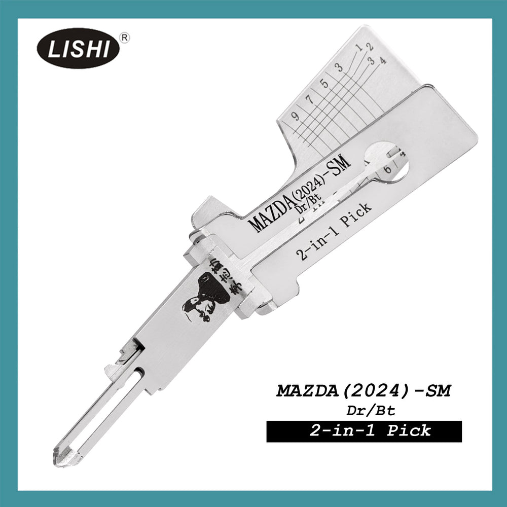 Original Lishi Mazda2024-SM for Mazda 2024+ 2-In-1 Pick Decoder 10 Cut Door