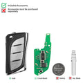 KEYDIY KD B24-3 Universal Flip Remote Key 3 Buttons for Lexus Type