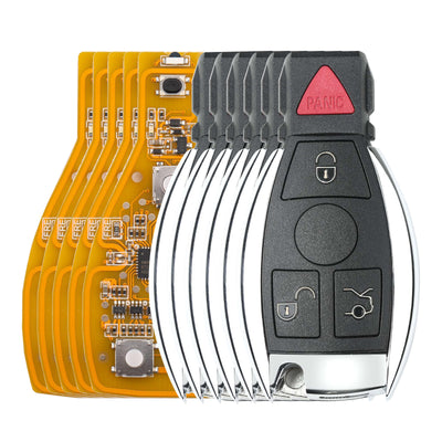 5PCS Xhorse VVDI BE Key Pro Yellow Version No Points Required with 3-Button or 4-Button Smart Key Shell for Mercedes-Benz
