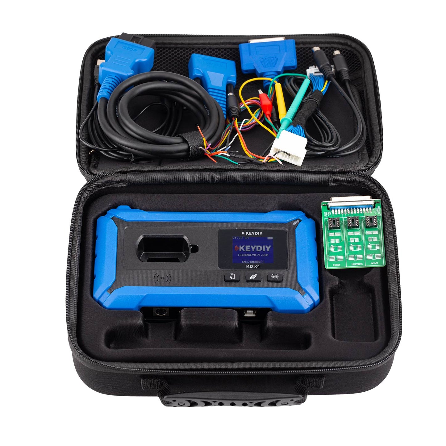 KEYDIY KD-X4 5-in-1 Key Programmer with Free DB25 Cable Combines KD Max, KD Mate and KD Mini Prog Supports MQB48 MQB49 5C 5D MLB BMW BDC2 BDC3 IMMO