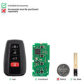 KEYDIY KD TB36-4 untuk Toyota dan Lexus, Kunci Remote Pintar Universal dengan 3+1 Tombol dan Transponder 8A