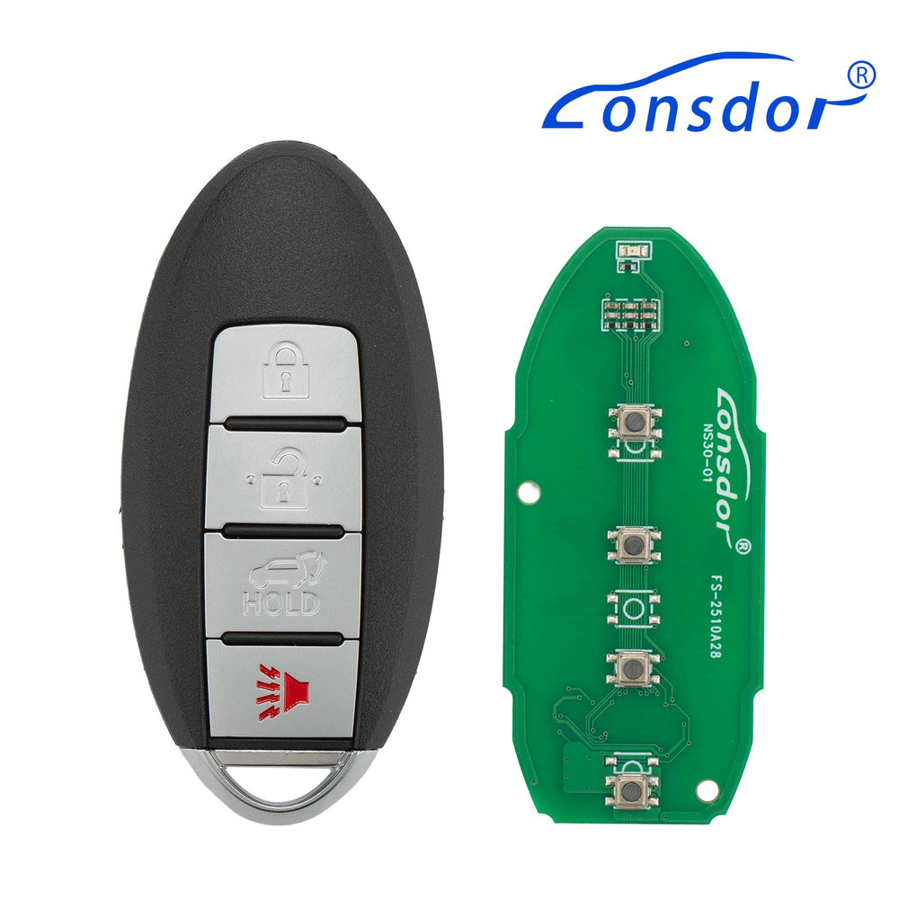 Lonsdor NS30-07NS30 for Nissan/Infiniti Smart Key 4 Buttons Supports ID46 ID47 ID4A