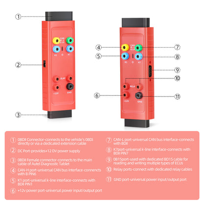 Newest Autel MaxiIM GBOX3 G-BOX 3 Adapter Compatible with MAXIIM IM608, IM608PRO Engine ECU Read/Write for BOSCH MD1/MG1