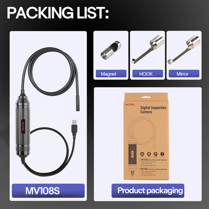 Original Autel MaxiVideo MV108S 8.5mm Digital Inspection Camera for MaxiSys Tablet Kit