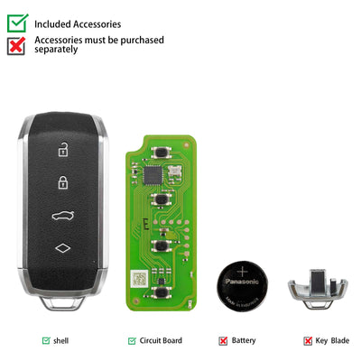XHORSE XSMS01EN MS.RT Leather-Grain XM38 Smart Key 4 Buttons
