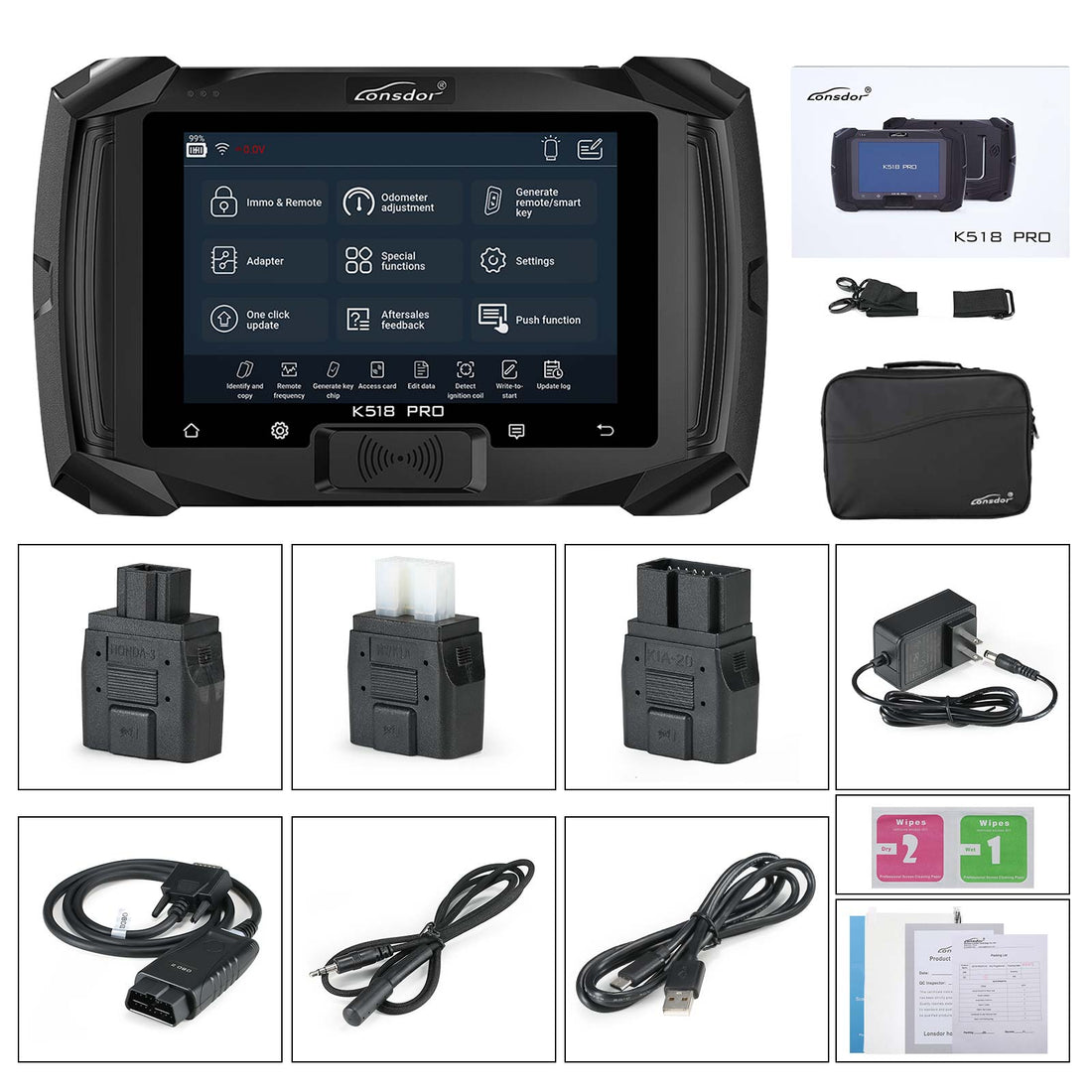 Lonsdor K518 PRO FCV Version Schlüsselprogrammierer mit 3 kostenlosen LT20 Universal Smart Key PCBs oder 5 kostenlosen Universal NXP Smart Key Serien