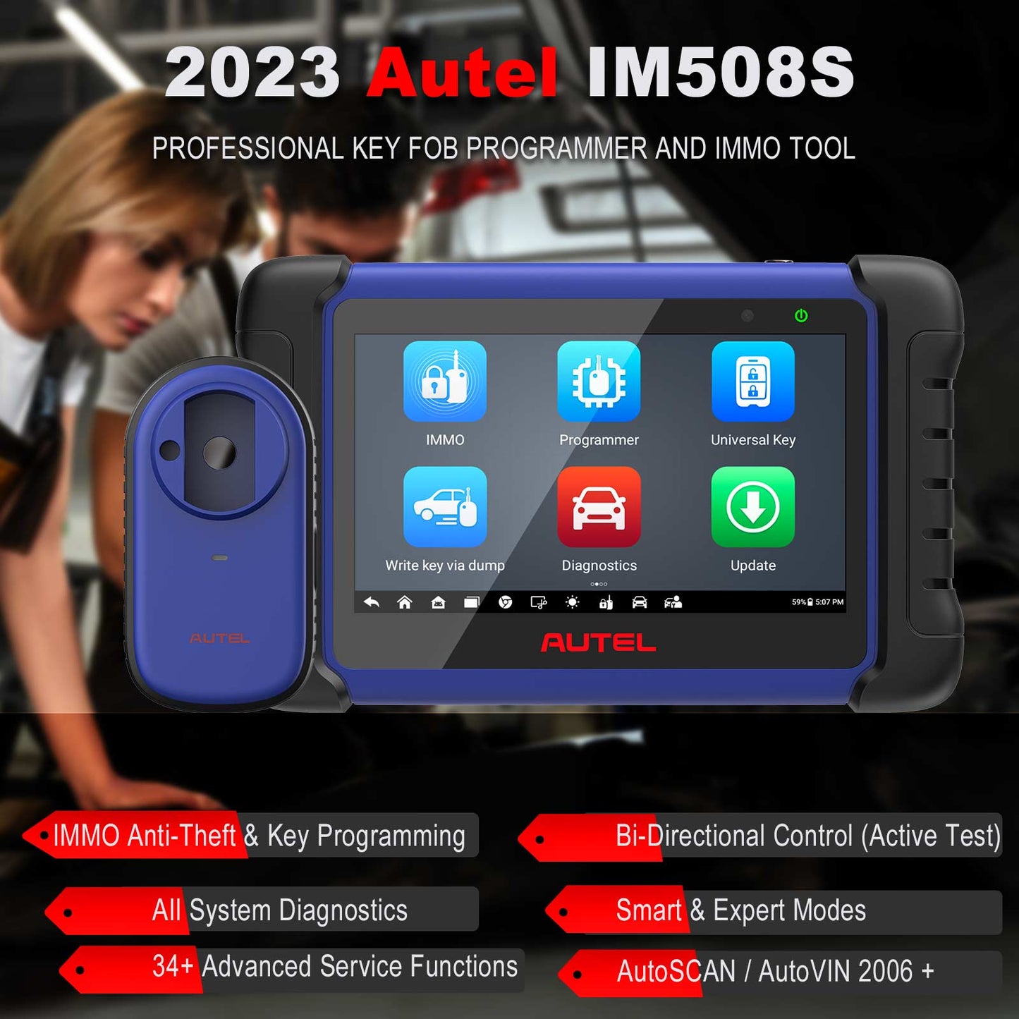 2026 Autel MaxiIM IM508S Key Programming Tool with XP200 Programmer All System Diagnostics 34+ Services Functions