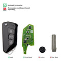 Xhorse XKGA81EN All Black Buttons GAO8 Style Universal Wired Remote Key, 5pcs per lot