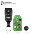 Llave remota con cable Xhorse XKHY01EN para Hyundai, 3+1 botones, versión en inglés, 5 piezas por juego