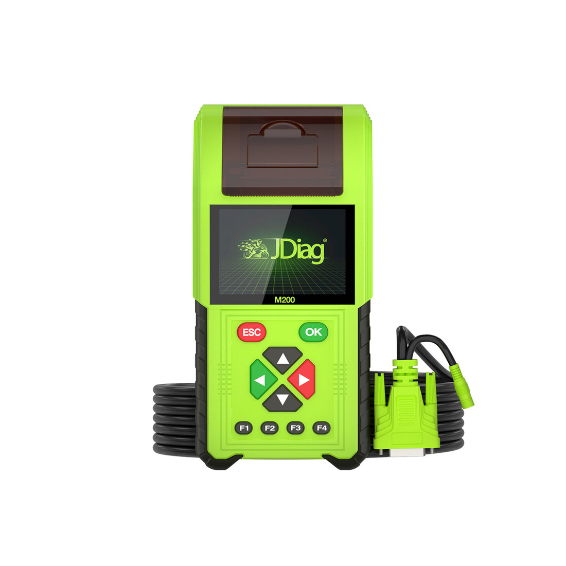 Alat Diagnostik Sepeda Motor Genggam JDiag M200, Penguji Sepeda Motor Sistem Ganda + Penguji Baterai Profesional Versi Lengkap