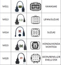 OBDSTAR MS50 Motorcycle Diagnostic Scanner Optional Cables (M002A to M052 Multi-Models)
