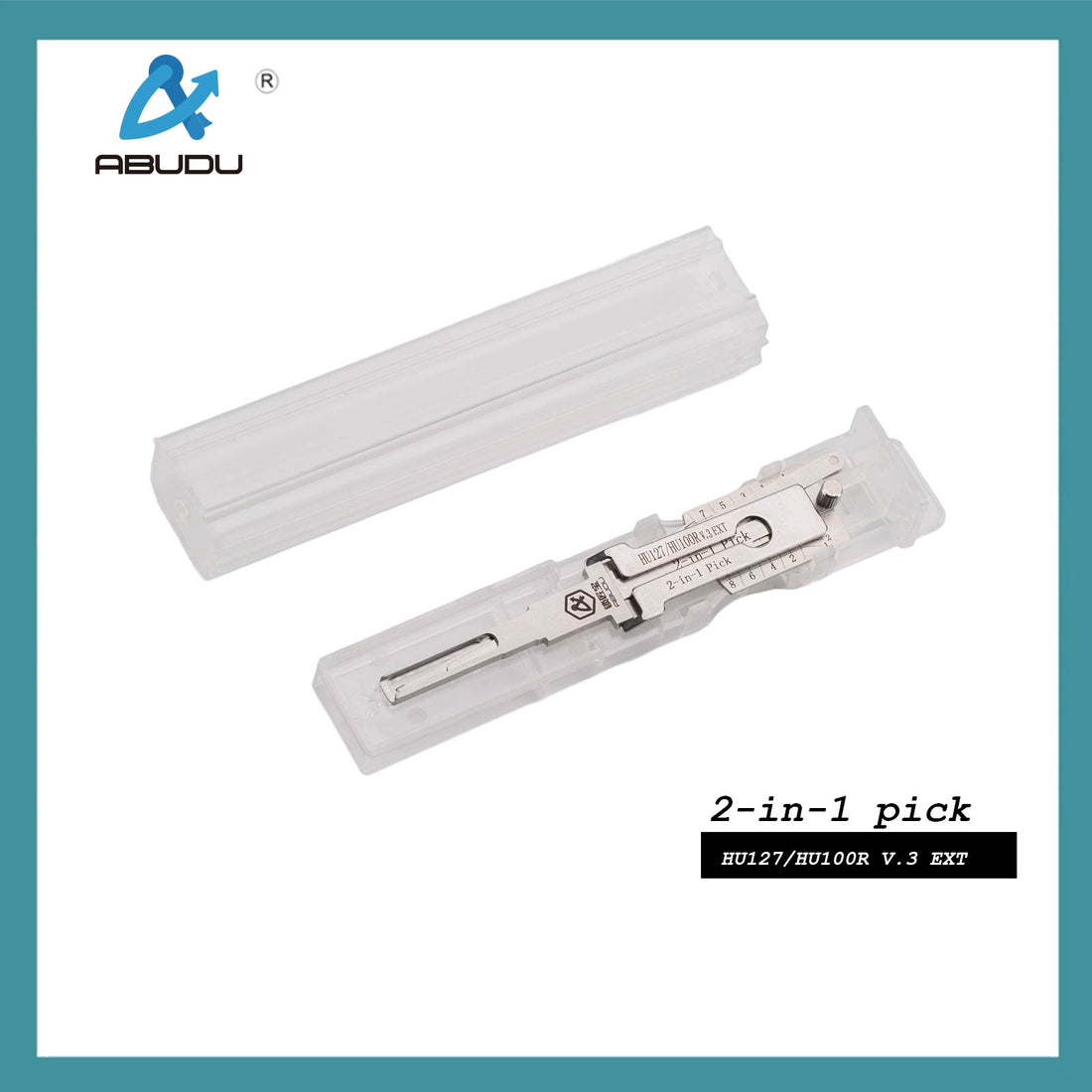 أبودو AIAN009U HU127-HU100R أداة فتح وقراءة مسار مزدوج مع طحن داخلي، عمق الأسنان (8 قطع) بطاقة IC: 1360