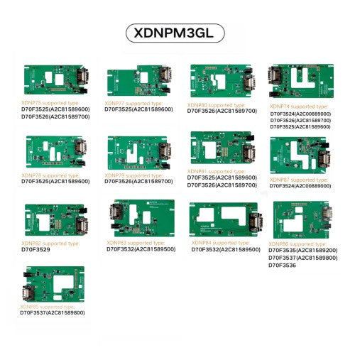 Xhorse MQB48 No Disassembly No Soldering 13 Full Set Adapters XDNPM3GL for VVDI Key Tool Plus, VVDI Prog and Multi-Prog