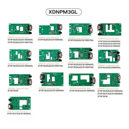 Xhorse MQB48 No Disassembly No Soldering 13 Full Set Adapters XDNPM3GL for VVDI Key Tool Plus, VVDI Prog and Multi-Prog