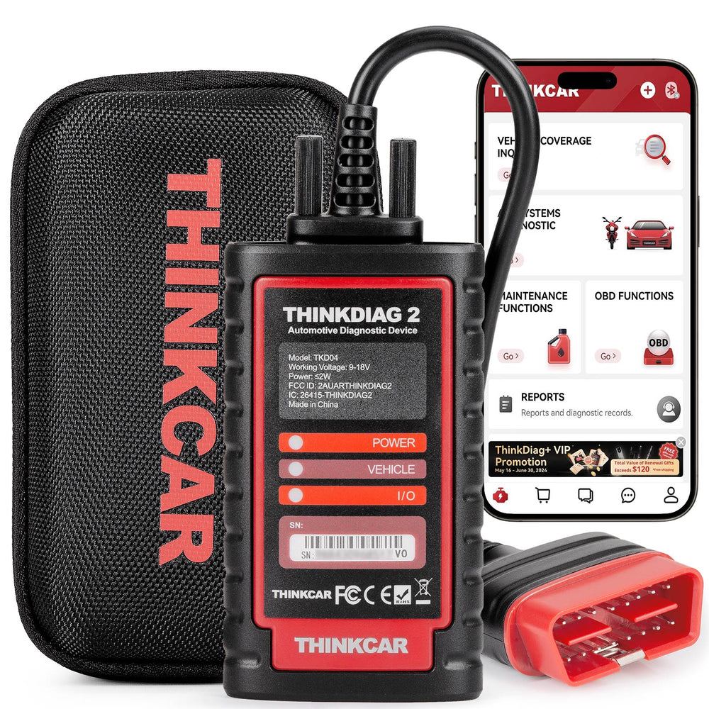 أداة THINKCAR ThinkDiag 2 Thinkdiag2 جميع البرمجيات تحديث مجاني لمدة عام أداة تشخيص تدعم CAN FD DoIP، برمجة ECU اختبار نشط 15 وظيفة إعادة تعيين