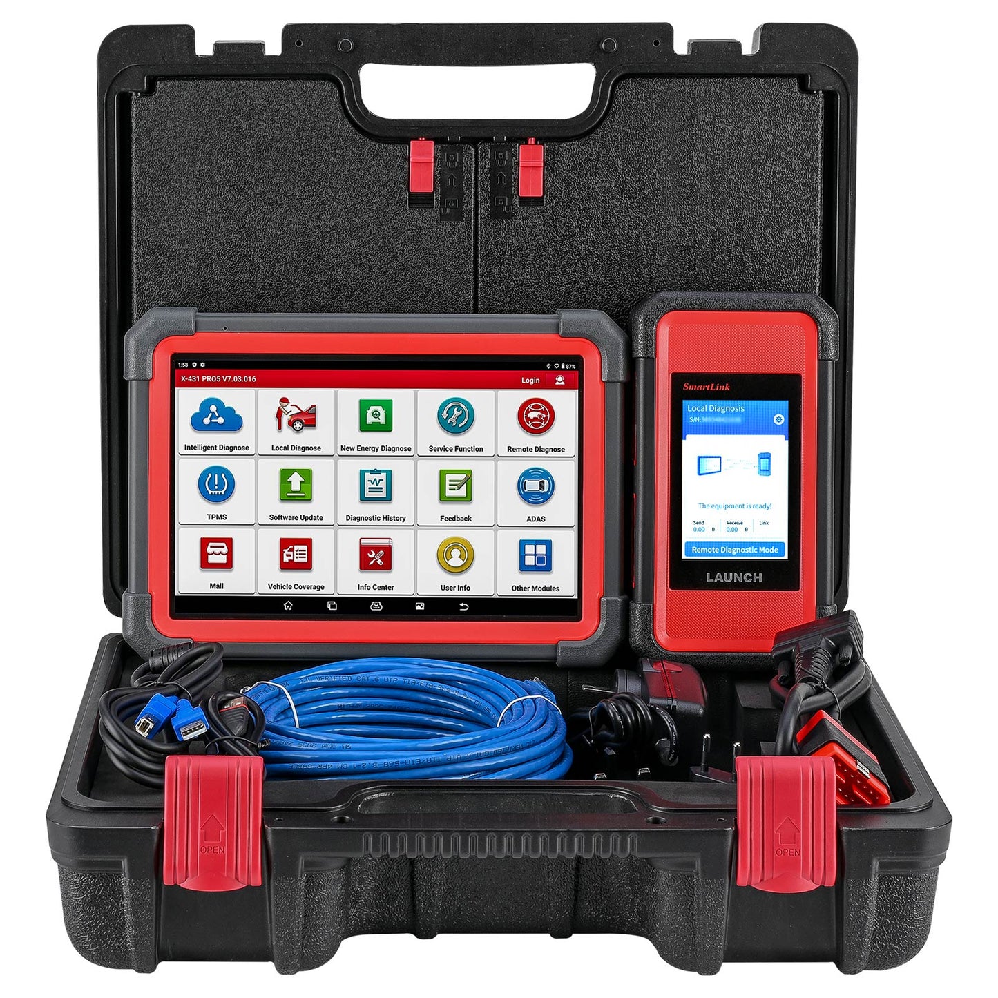 2026 LAUNCH X431 PRO5 PRO 5 with J2534 Smartlink 2.0 Bi-directional Diagnostic Tool CANFD DoIP HD Supports Online Programming and Topology Mapping