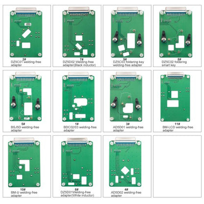 Keydiy BMW BDC2 BDC3 BCP VAG MQB49 5C 5D Clamp Adapter Solder Free Circuit Board 11 Pieces work with KD-X4 and KD-MAX