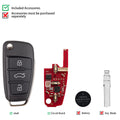 Xhorse XKA620EN Kunci Pintar Audi A6L Generasi ke-2 3 Tombol Kunci Remote Universal, 5 Pcs/Set