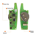 Xhorse XKFEF2EN FA.LL Type Wired Folding Key 4 Buttons Bright Red Universal Remote Key 5pcs per Lot