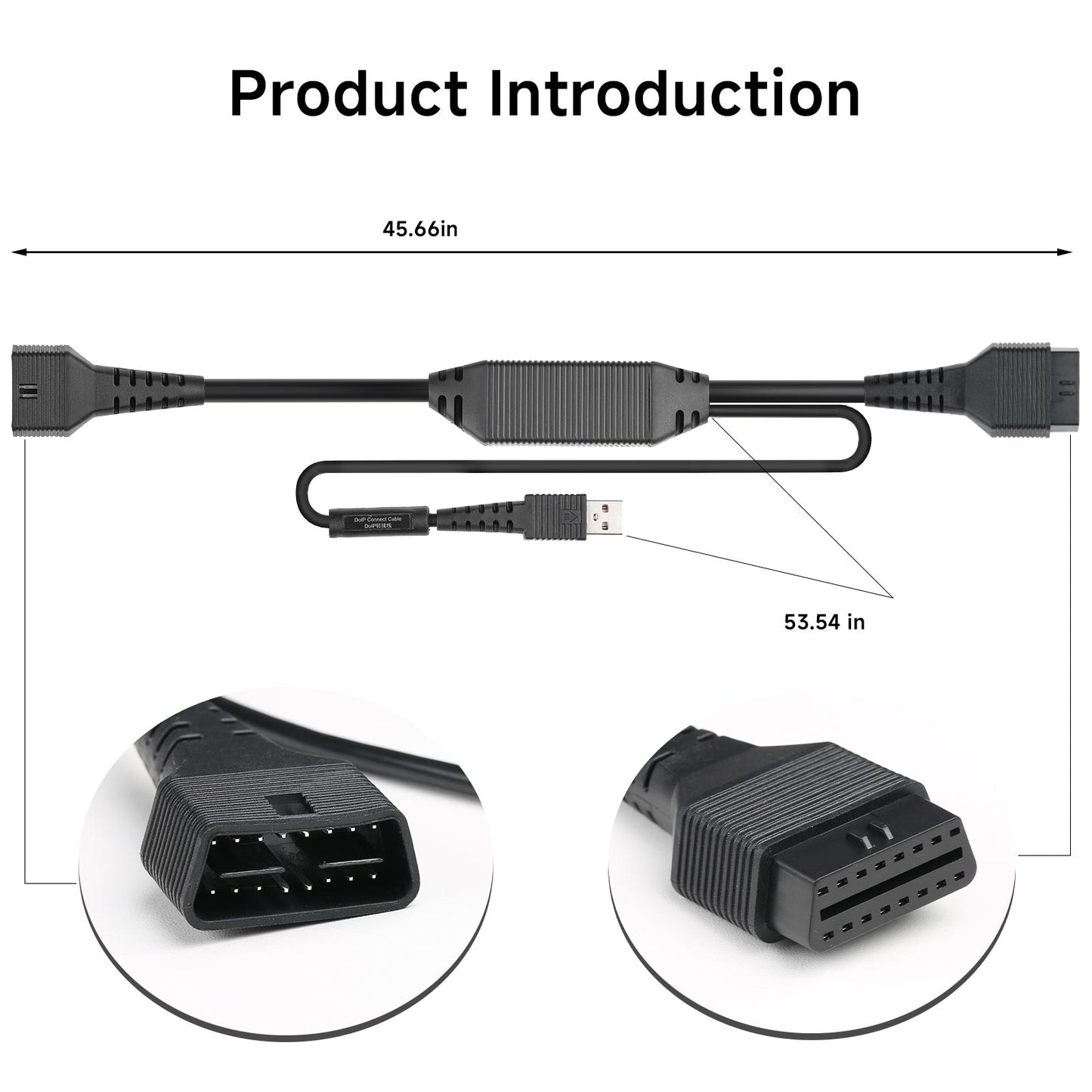 Launch DoIP Cable 16Pin for DBScar 7 DBScar VII CRP919X BT/ CRP919E BT/ X431 Pro3 APEX/ ProS V5.0 Pro3 ACE Thinkdiag2 Diagnostic Scanner
