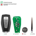 LONSDOR GL30-01 Clé télécommande 4 boutons Supporte ID46 ID47 ID4A 315MHz 433MHz pour GEELY