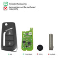 Xhorse XKTO01EN Universal Remote Key Toyota 2 Buttons Compatible with VVDI Key Tool and VVDI2 English Version 5pcs per Lot