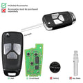 Xhorse XKAU01EN Wire Universal Flip Remote Key 3 Button for Audi