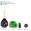 Llave remota universal con cable Xhorse XKTO04EN estilo Toyota con 3 botones para VVDI y VVDI2 Key Tool, 5 piezas por juego