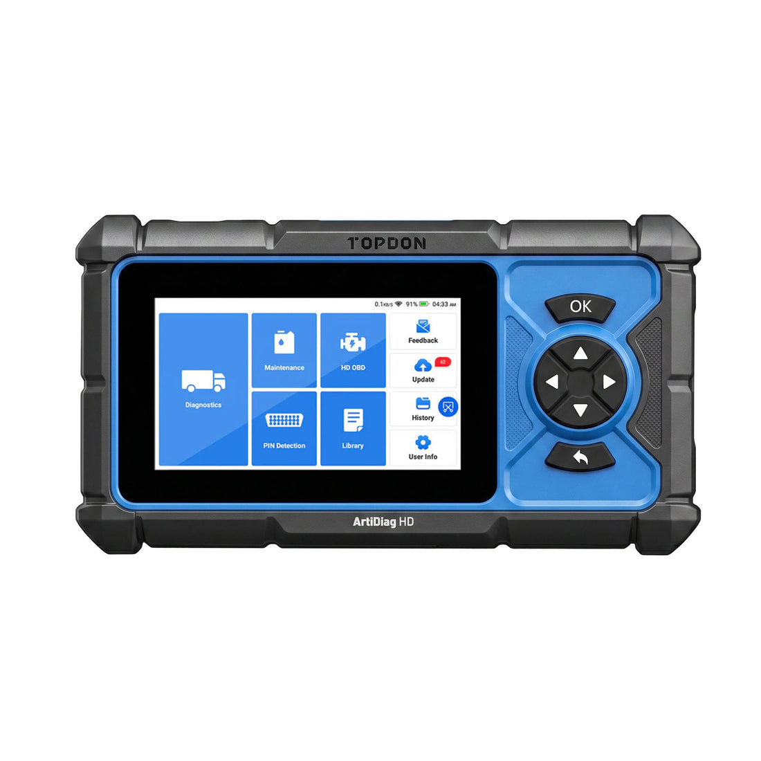 TOPDON Artidiag HD Strumento di Diagnosi Heavy-Duty da 5" con Funzioni di Servizio