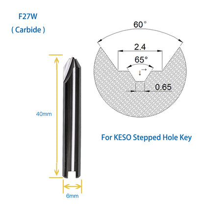 5pcs/lot GODIAG F27W Dimple Cutter φ2.8x100°xD6x40x1T For SILCA MATRIX PRO, MATRIX EVO, MATRIX SLX, MATRIX SX, MATRIX S
