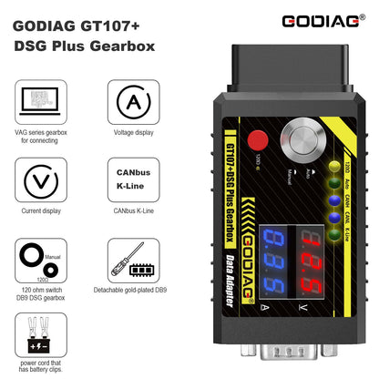 GODIAG GT107+ Plus Gearbox Cables 7-in-1 Set for V30/ DQ200/ DL501/ VL300/ VL381/ DQ500/ DQ250