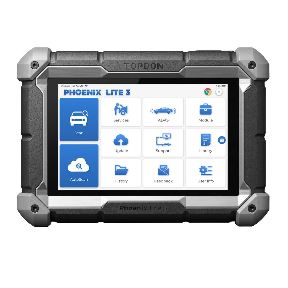 TOPDON Phoenix Lite3 OE-Level Scan Tool, 35 Service Functions, 8" Display, Bi-Directional Controls, CANFD & FCA