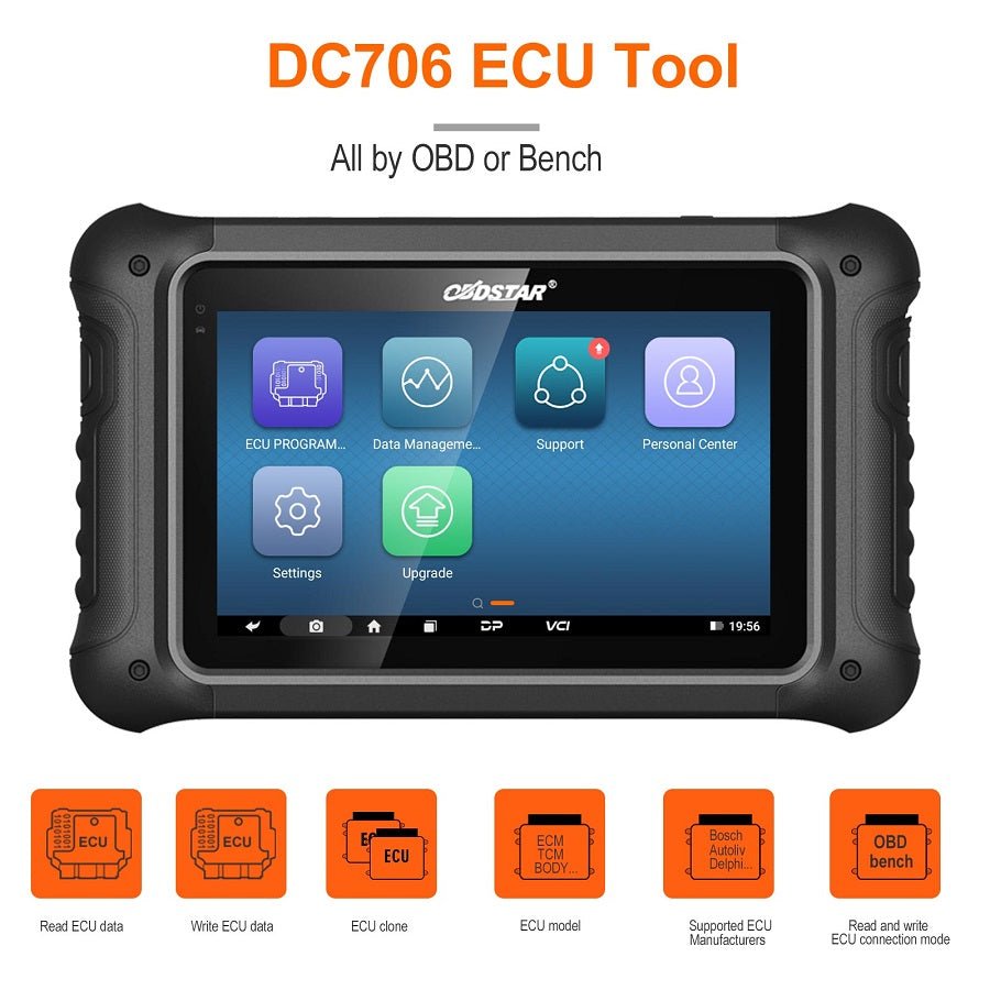 2026 Full Version OBDSTAR DC706 ECU Tool for Car and Motorcycle with ECM+TCM+BODY ECU Clone by OBD or BENCH
