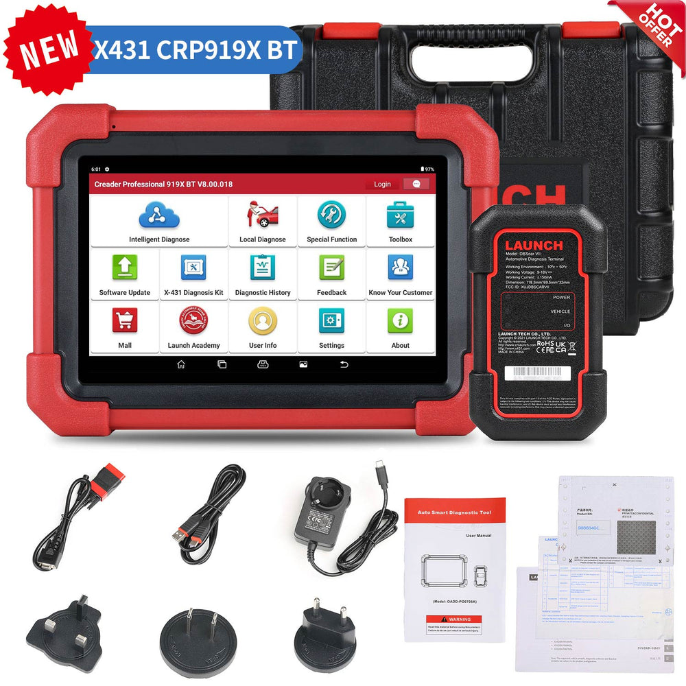 [Versión Global] Escáner de Diagnóstico LAUNCH CRP919X BT 2026 con Bluetooth Soporta CAN FD DoIP y Codificación ECU