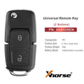 Xhorse XKB528EN B5 Style 2 Buttons Folding Key Second Generation Universal Remote, 5pcs per lot