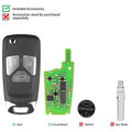 Xhorse XNAU01EN Audi Stil Kabelloser VVDI Universeller Klapp-Fernbedienungsschlüssel mit 3/4 Tasten, 5 Stück/Set