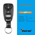 5pcs Xhorse XKHY00EN Hyundai Style Universal Remote Key Wire 3 Buttons