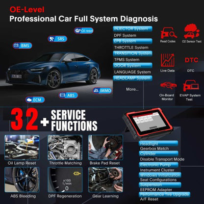 [EU/UK Version] New Launch X431 PRO ELITE Auto Full System Car Diagnostic Tools CAN FD Active Tester OBD2 Scanner