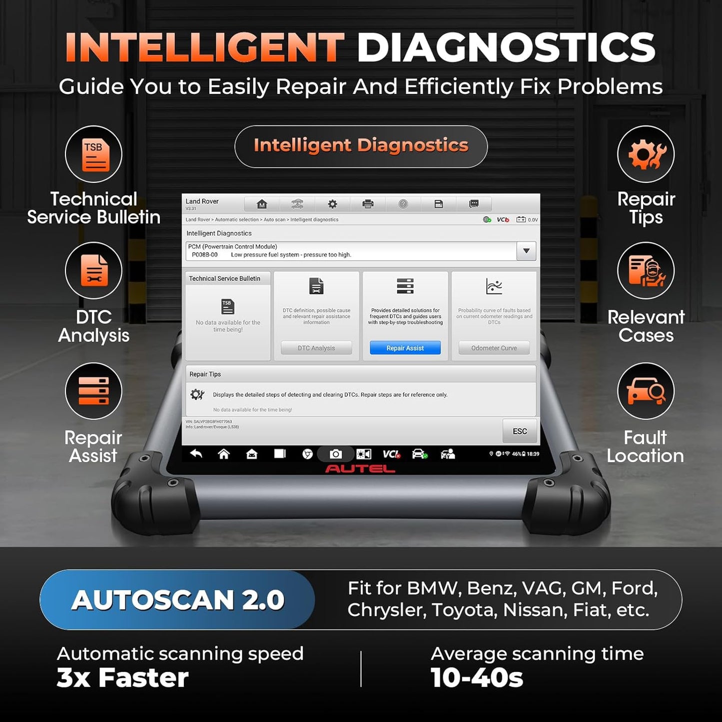 2026 Autel MaxiSys Elite II Pro Diagnosis & AutoScan 2.0 with J2534 ECU Programming Coding 38+services New Version of MS909/ MS919/ Ultra