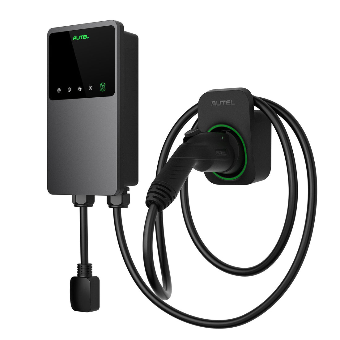 Autel MaxiCharger AC Wallbox Home 40A - NEMA 14-50 - Caricatore per veicoli elettrici con cavo da 25 piedi e supporto separato, livello 2, Wi‑Fi e Bluetooth, EVSE, grigio scuro