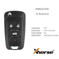 Xhorse XNBU01EN Wireless Flip Key for Buick 4 Buttons English Version 5-Pack
